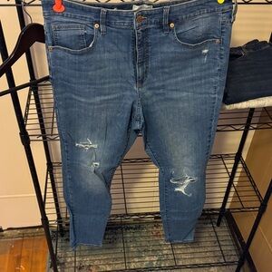 Men's Blue Distressed Jeans